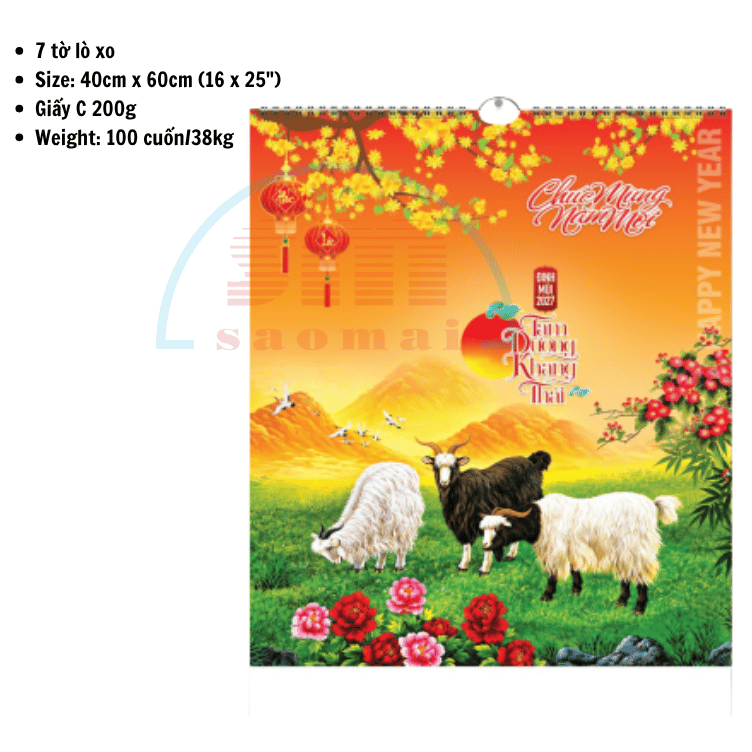 Lịch lò xo 7 tờ 2027-NB