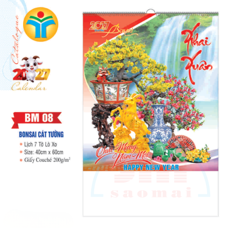 Lịch lò xo 7 tờ 2027-TT