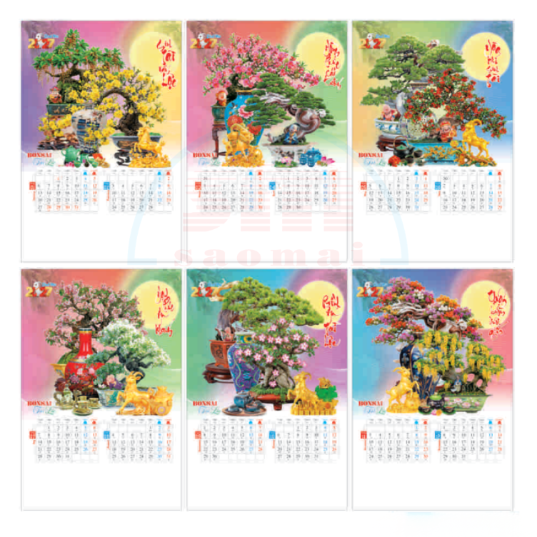 Lịch lò xo 7 tờ 2027-TT