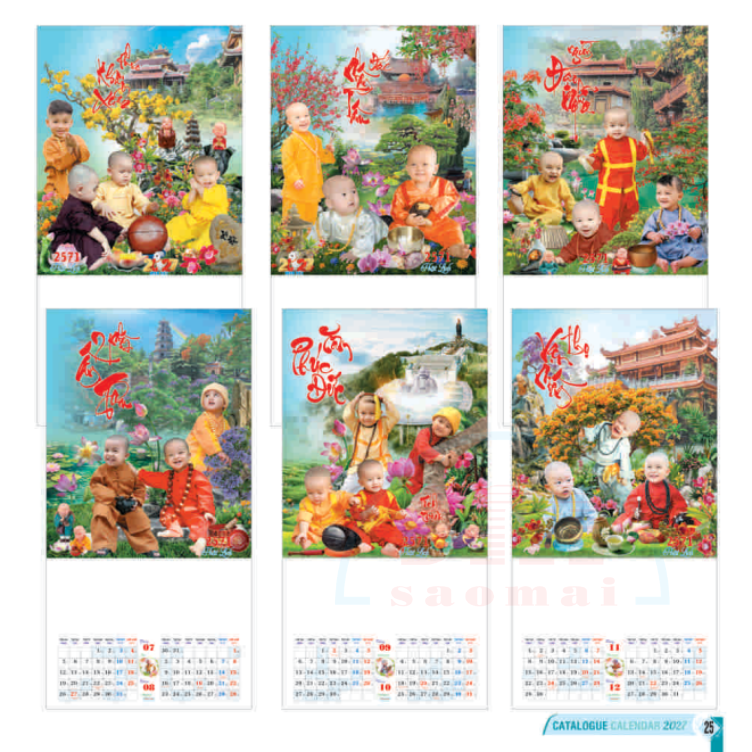 Lịch lò xo 7 tờ 2027-TT