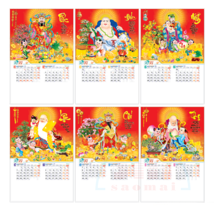 Lịch lò xo 7 tờ 2027-TT