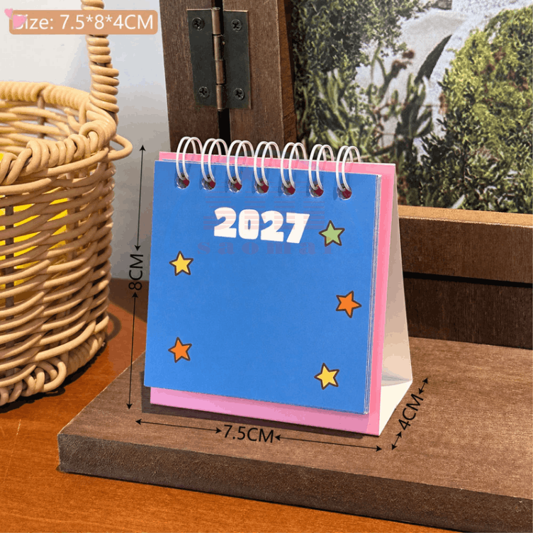 Lịch bàn mini 2027 hình thú Slime/vuông-Or