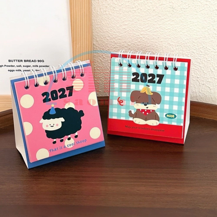 Lịch bàn mini 2027 hình thú Slime/vuông-Or