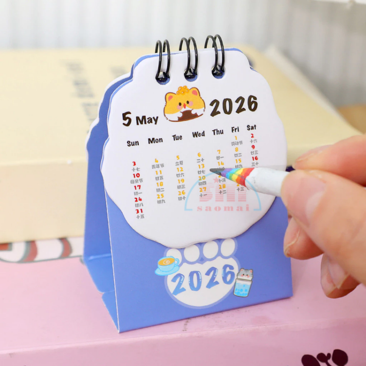 Lịch mini 2027 thú-Or