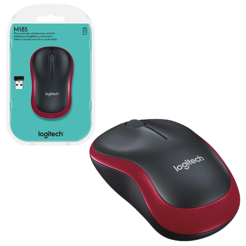 Chuột không dây Logitech M185 đỏ-SS