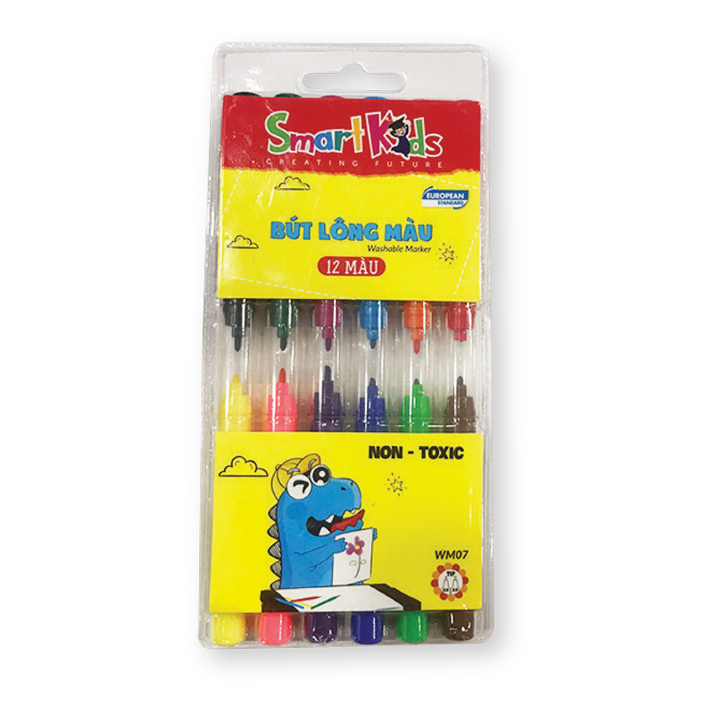 Bút lông Smartkids 12 màu WM07 (rửa được)-BT