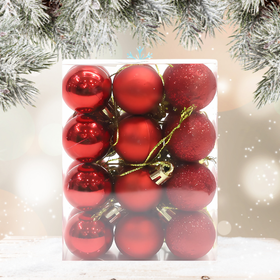 Noel-Châu hộp 4cm 24pcs-KTN