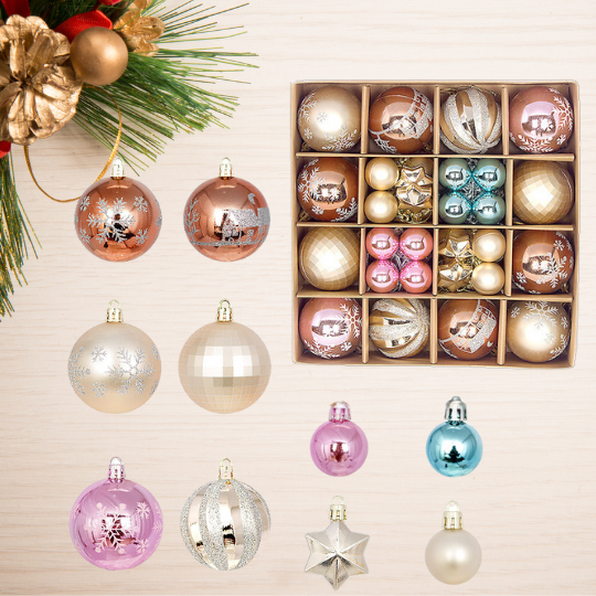 Noel-Set châu trang trí 3cm-Or