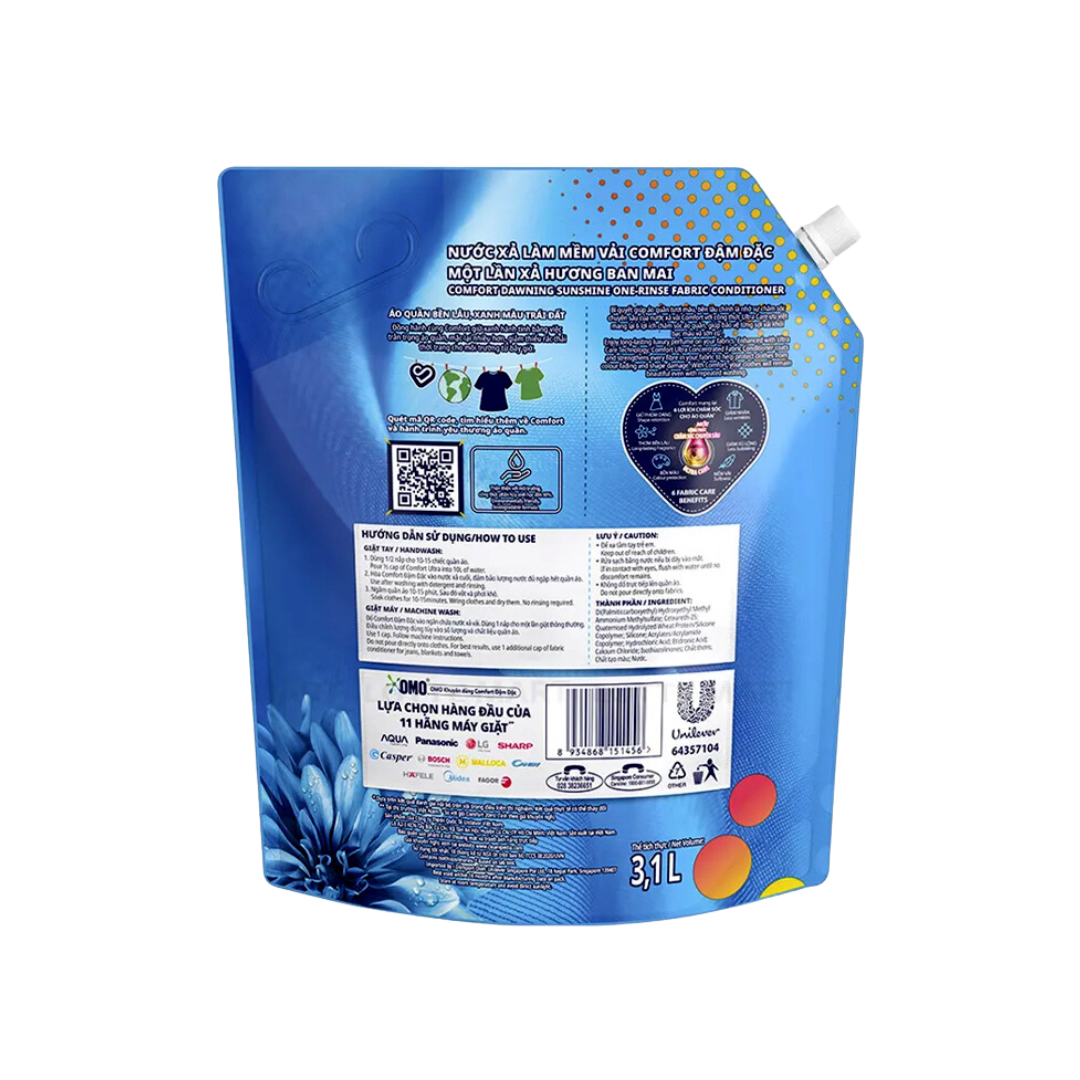 Nước xả Comfort 3,1 lít hương ban mai (bịch)-TH