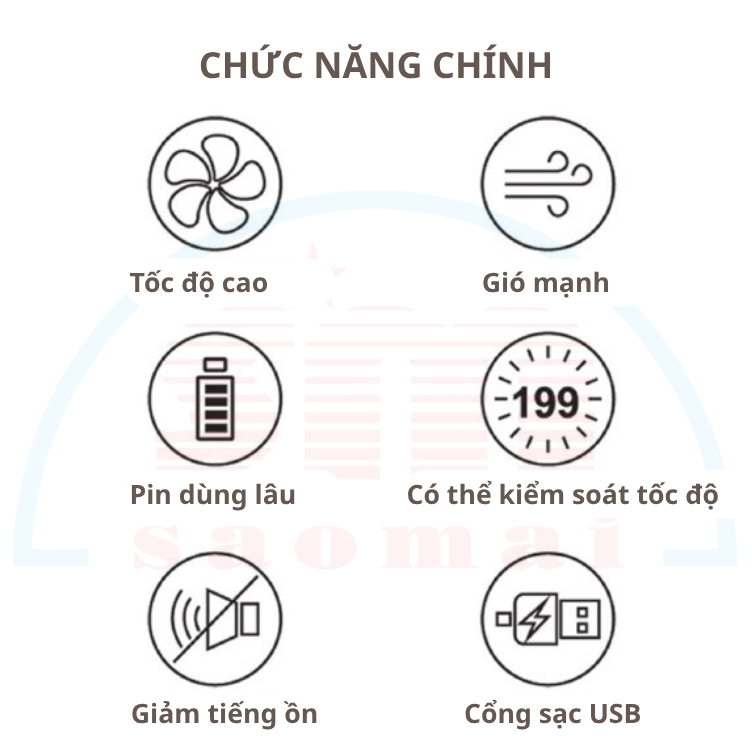 Quạt sạc HA1658/HA1668-TL