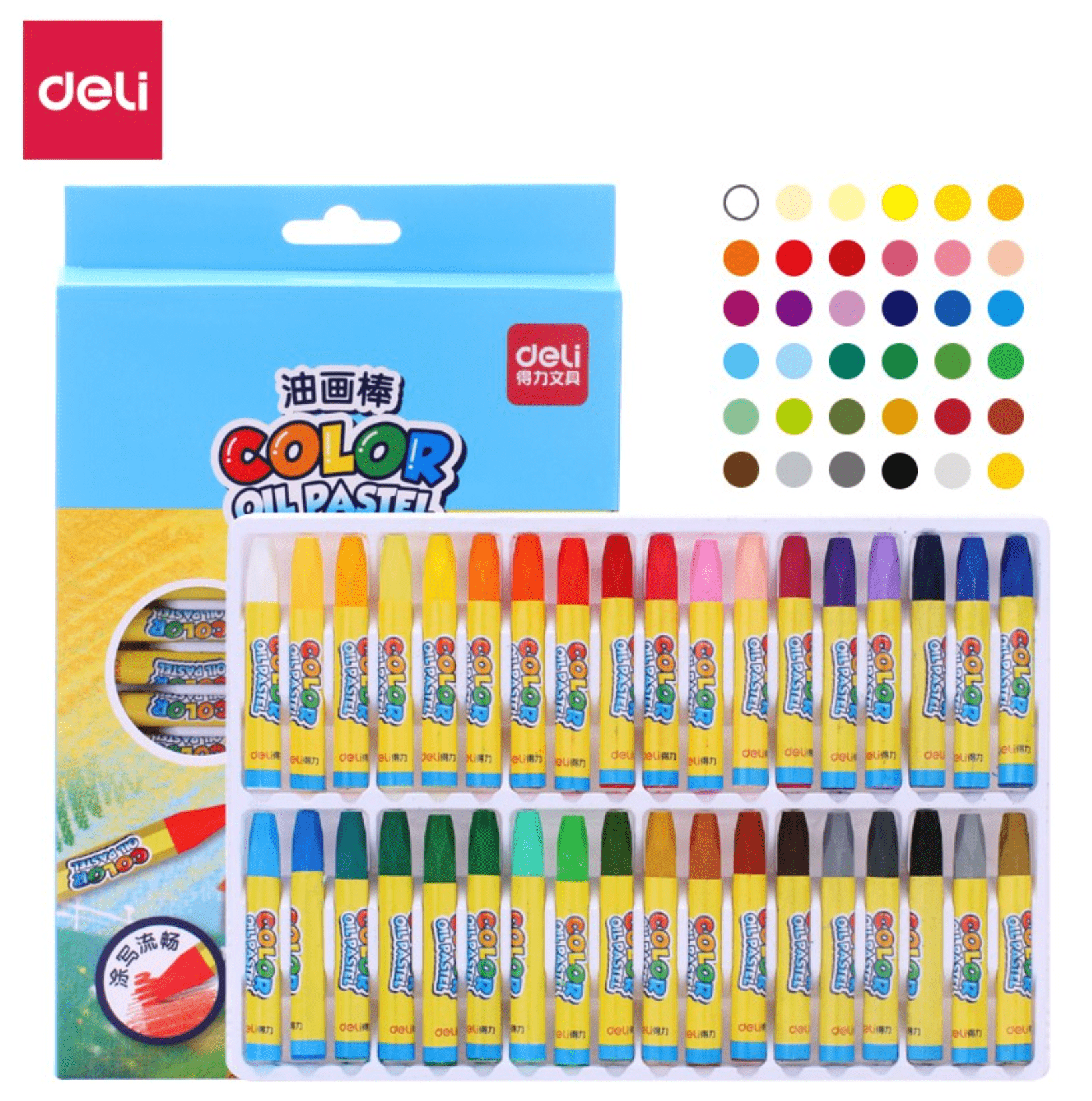 Sáp dầu 36 màu Deli 6964