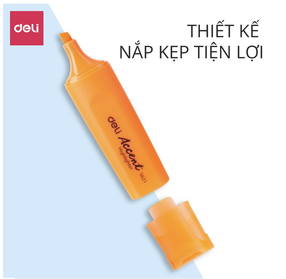 Dạ quang Deli S621 vàng-LA