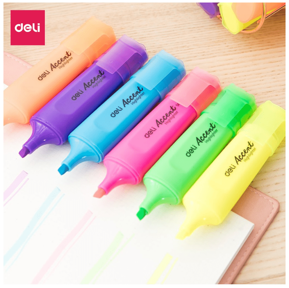Dạ quang Deli S621 vàng-LA