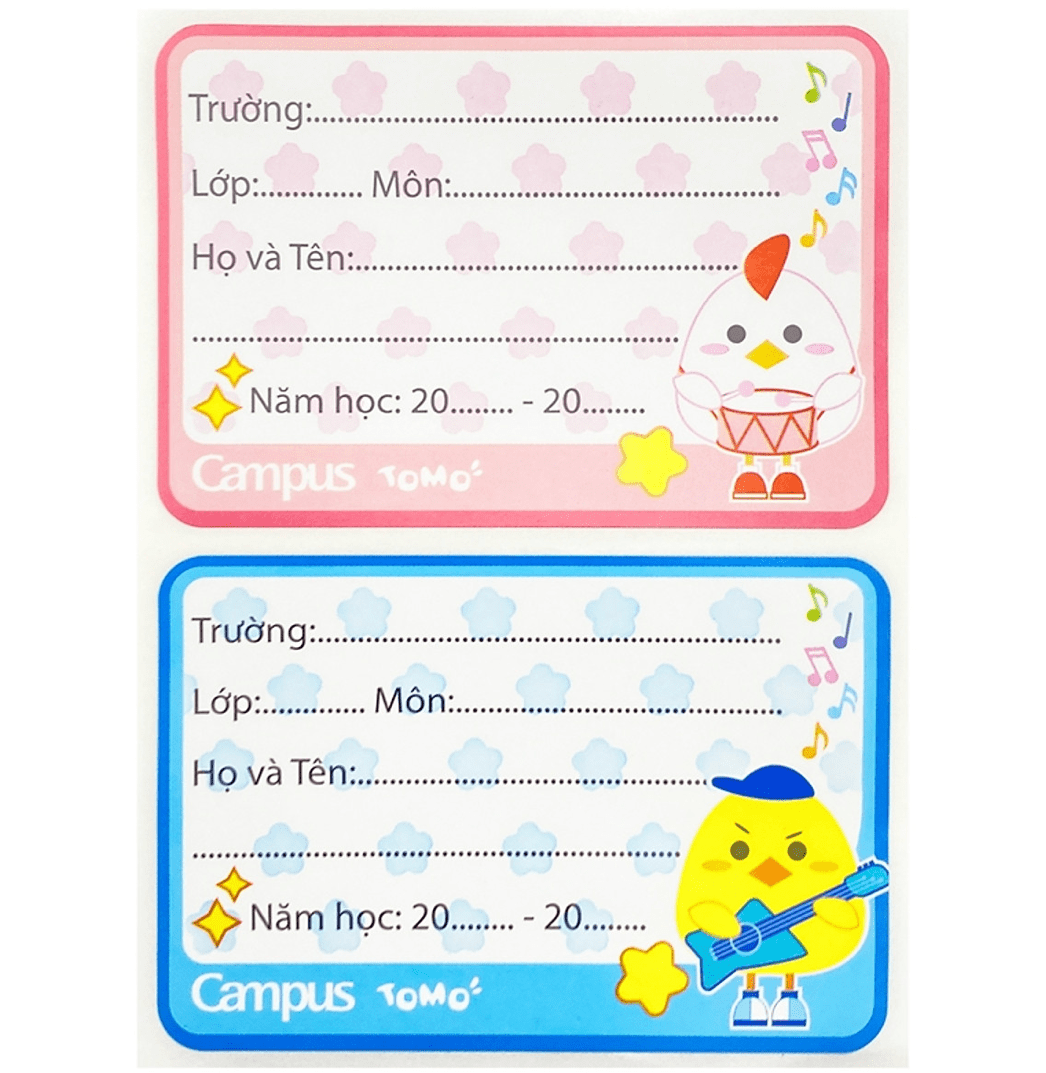 Nhãn tập Campus NT-TOM12-208