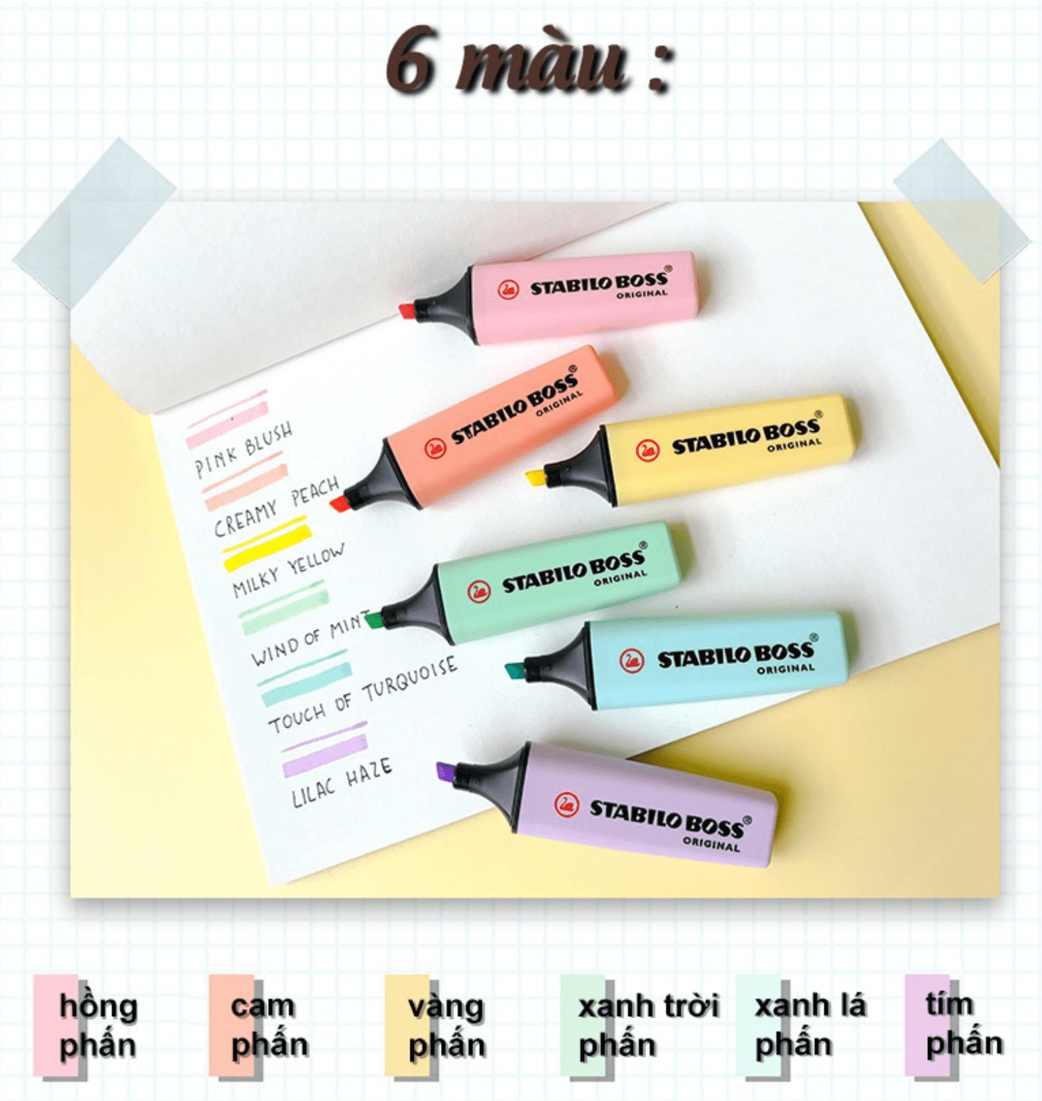 Dạ quang Stabilo Boss 70/155 Tím Phấn