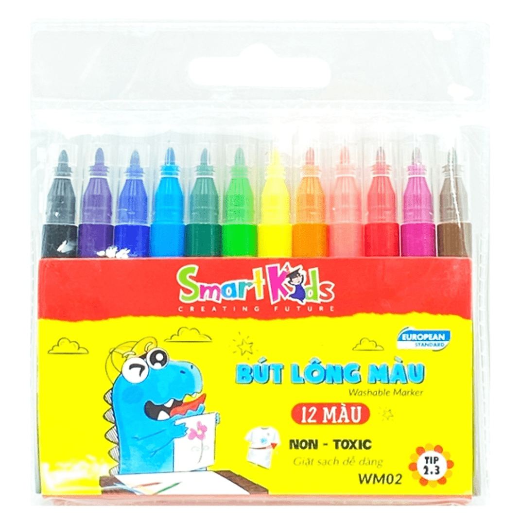 Bút lông Smartkids 12 màu WM02