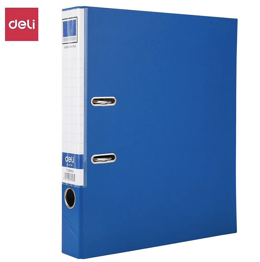 Bìa còng 5F F4 Deli 38168 Xanh Dương