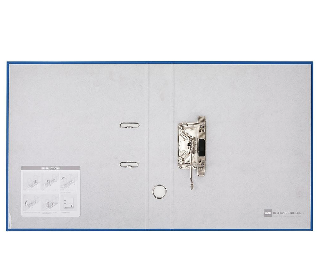 Bìa còng 5F F4 Deli 38168 Xanh Dương