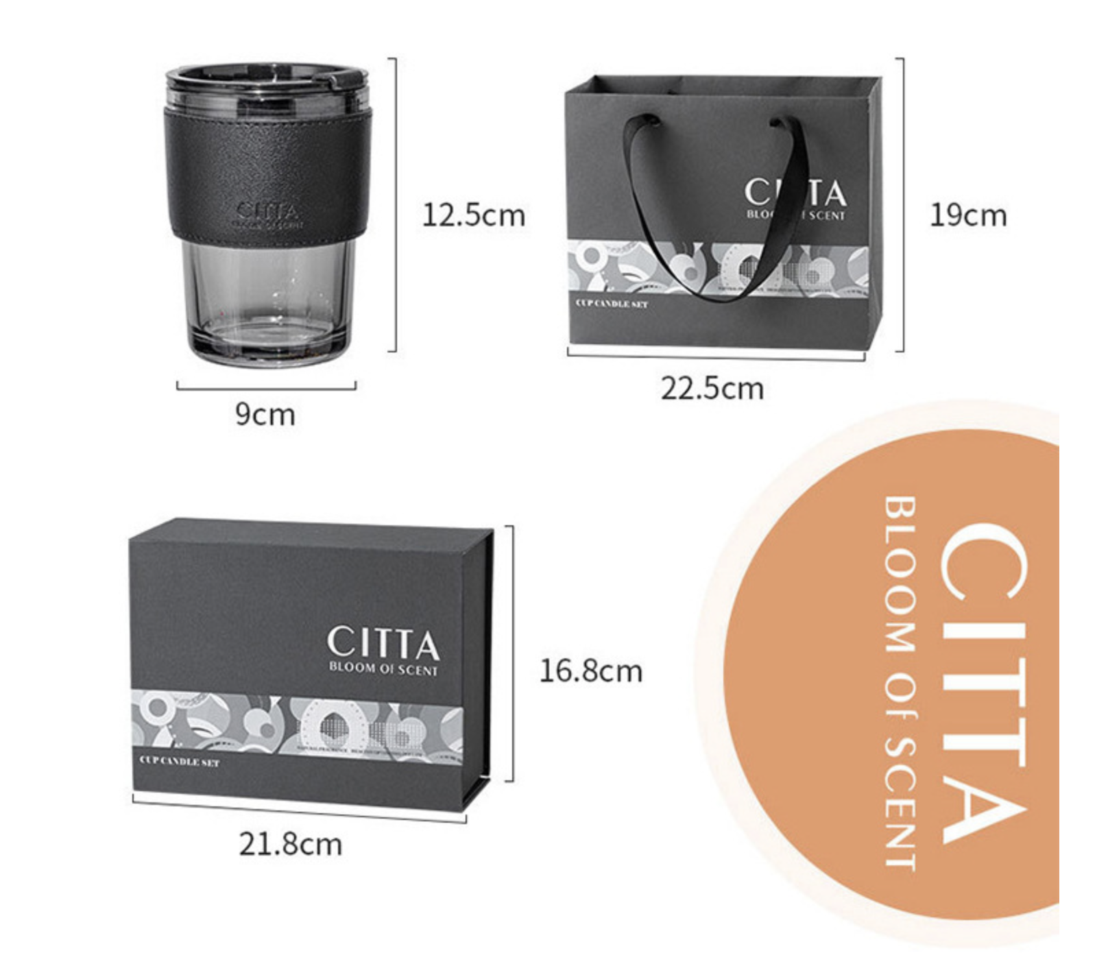 Set Nến thơm+Cốc Citta-Or