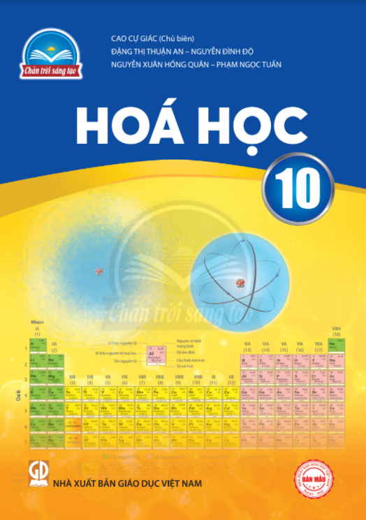 SÁCH GIÁO KHOA HÓA HỌC 10 THUỘC BỘ SÁCH CHÂN TRỜI SÁNG TẠO