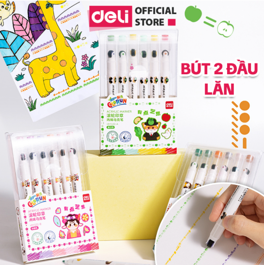 Bút màu acryic lăn Deli HM320