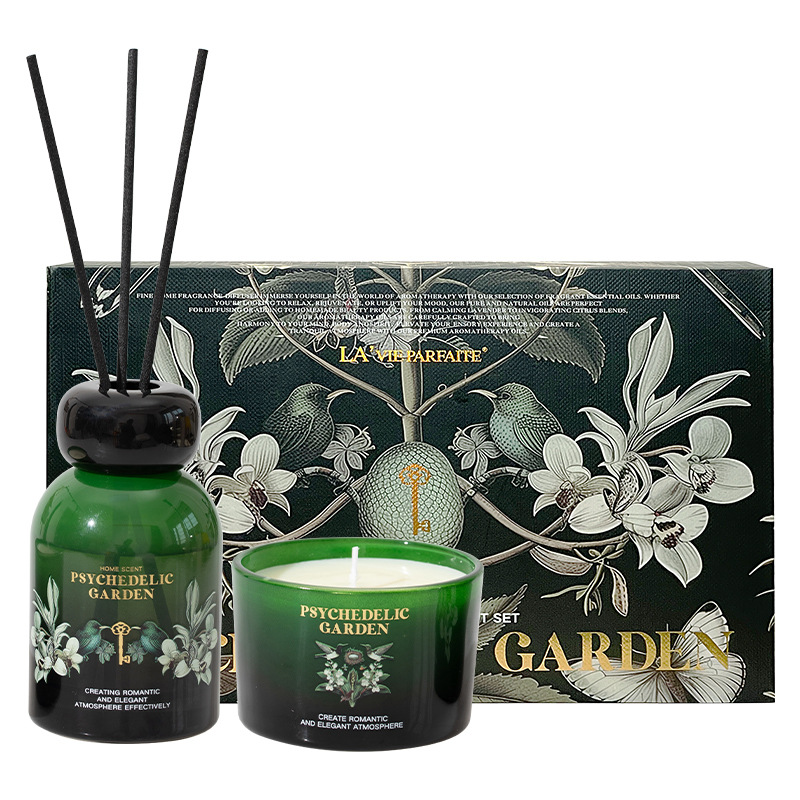 Set tinh dầu+nến La'vie Parfaite Psychedelic Garden-BL