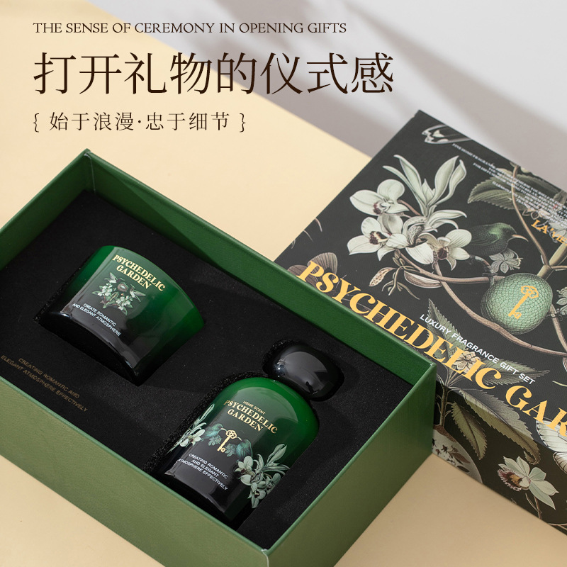 Set tinh dầu+nến La'vie Parfaite Psychedelic Garden-BL