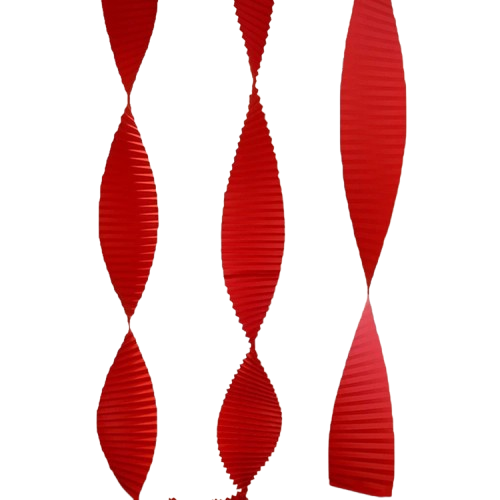 Giấy xoắn đỏ trang trí dài 3m-QSN/KGD