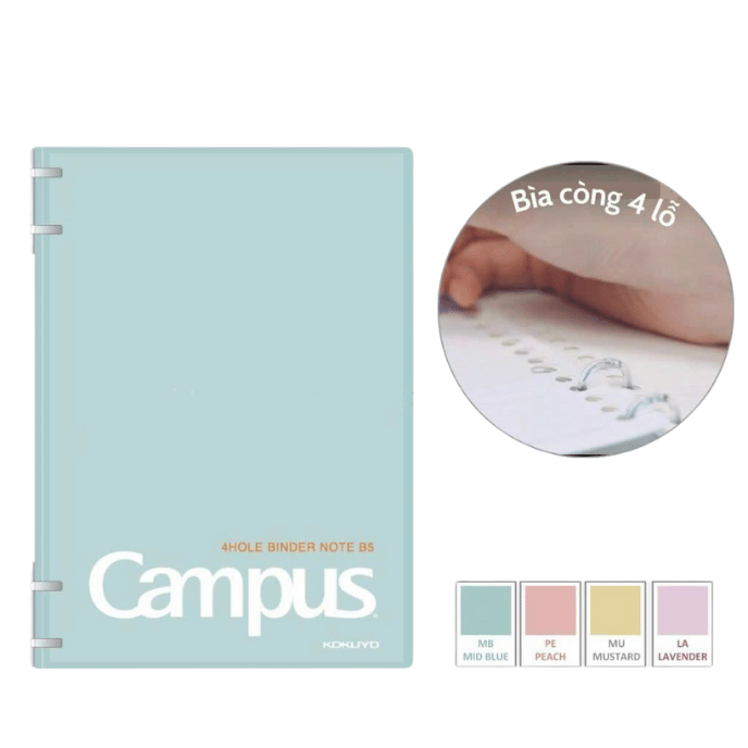 Sổ còng Campus 4 lỗ B5 BN-B5H4KU-MU (20 trang)-208