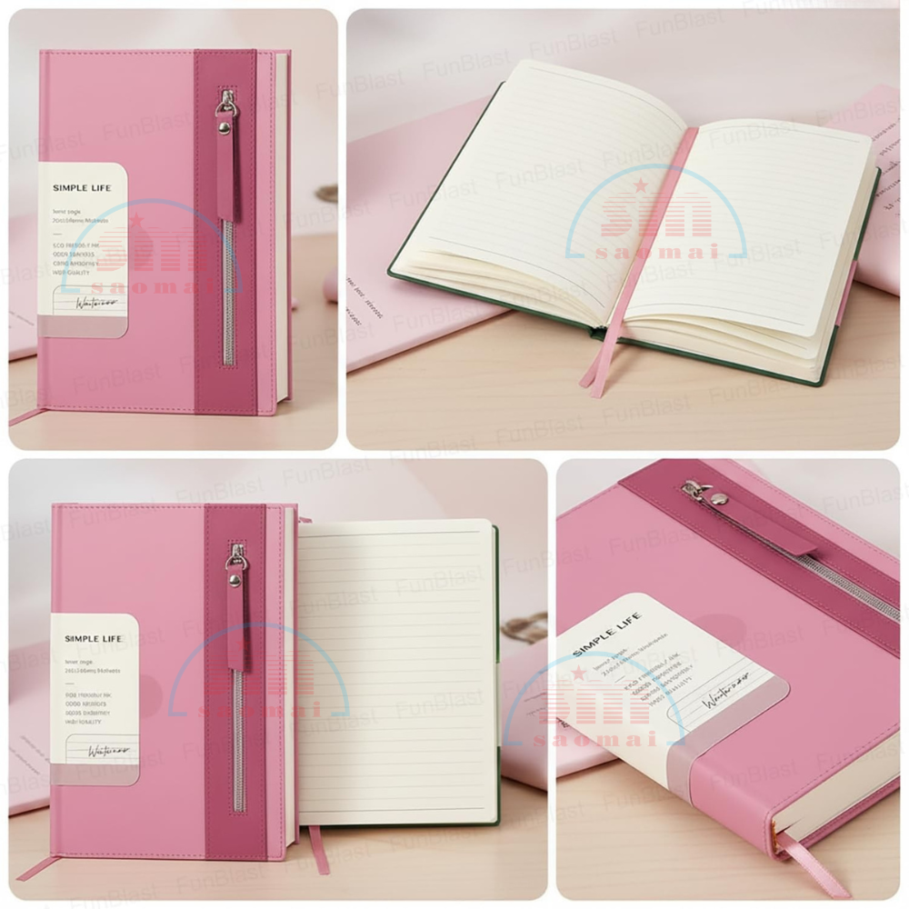 Sổ da 6002 bìa dây kéo-TM