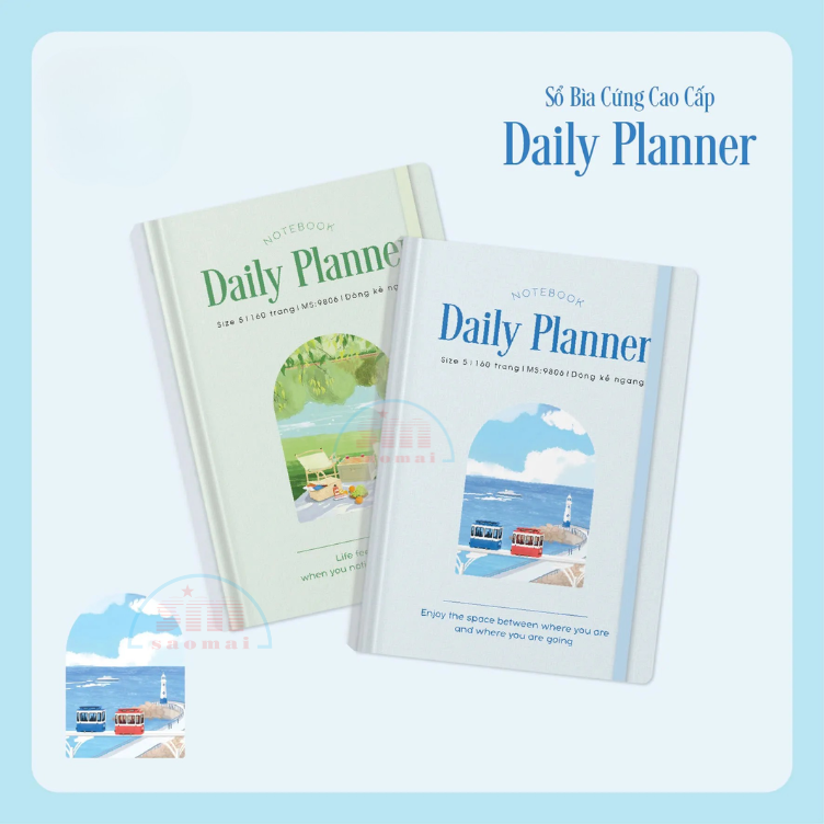 Sổ Daily Planner A5 caro 9813 (160 trang)-HP