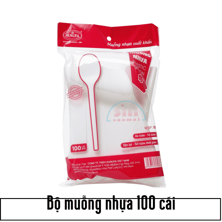 Muỗng nhựa M015 100 cái-HNF