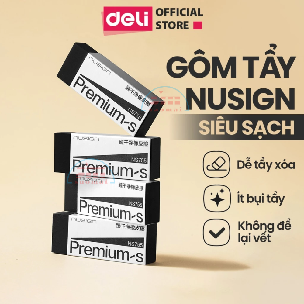 Gôm đen Deli NS755-LA