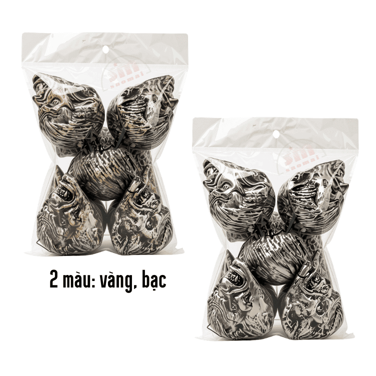 Đồ trang trí Halloween-Đầu lâu dẹp (5 cái) 26-TD