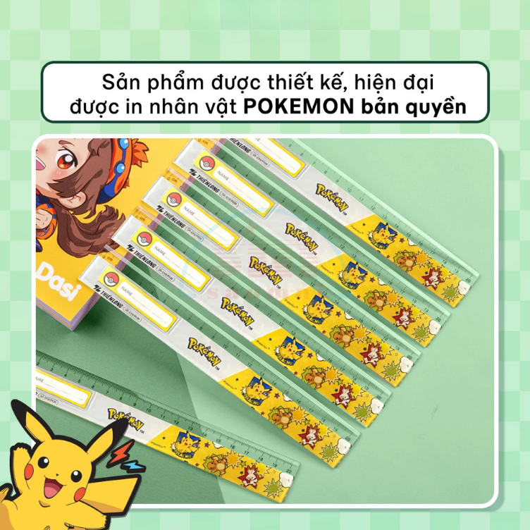 Thước TL  Pokemon SR-039 20cm-LV