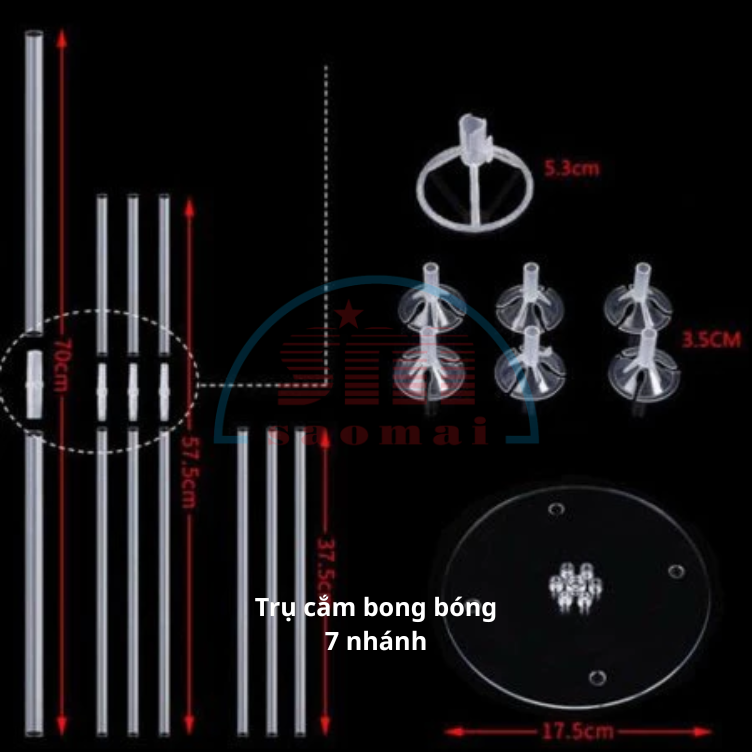 Trụ cắm bong bóng 7 nhánh-PARTY/QSN/ĐA/TL