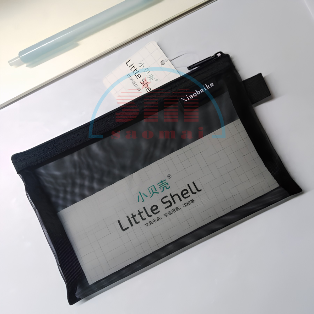Túi đựng bút lưới có khóa kéo Little Shell A5-202-TM