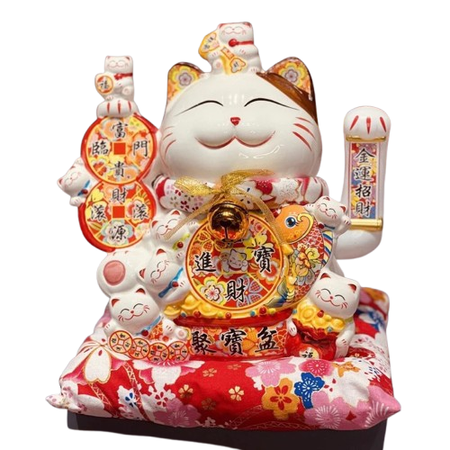 Mèo sứ 10" 0668 (0853-9)-Or