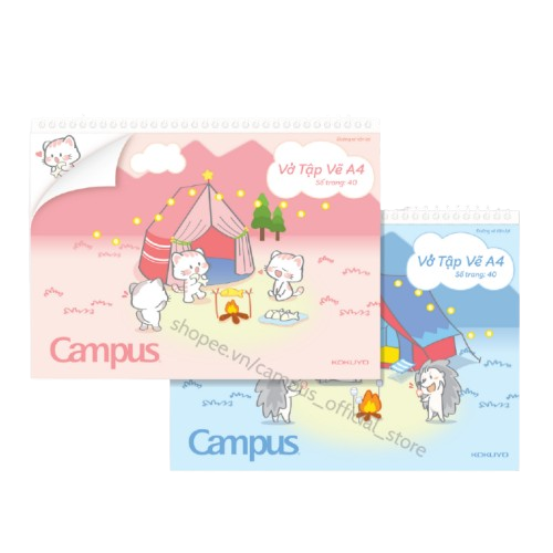 Tập vẽ A4 Campus Animals Camp SKB-A4AC-B (40 tờ)-208