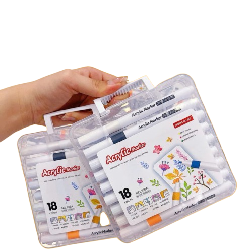 Bút lông Acrylic 18 màu 206A-18-QL