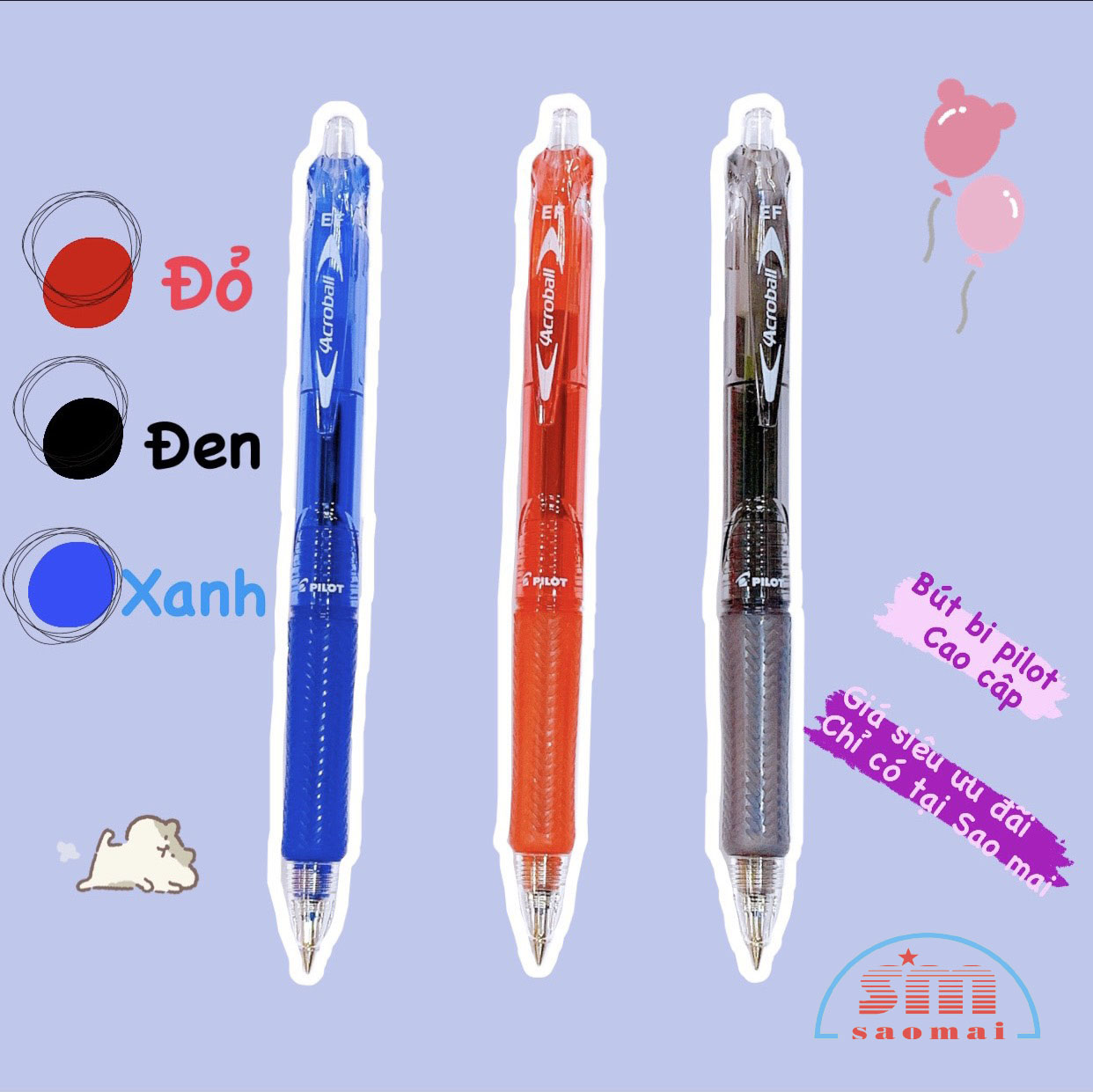 Bút nước Pilot Acroball BPAB-15EF xanh-BT