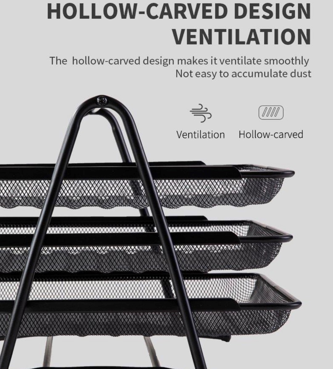 Kệ 3 tầng sắt Deli 9181-LA