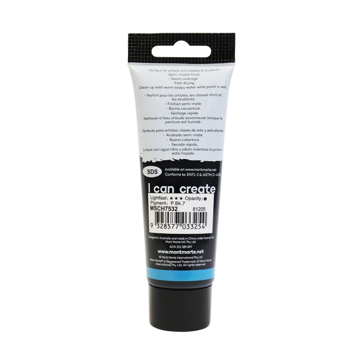 Màu vẽ Acylic Paint MSCH7532 Lamp Black (75ml)-VM
