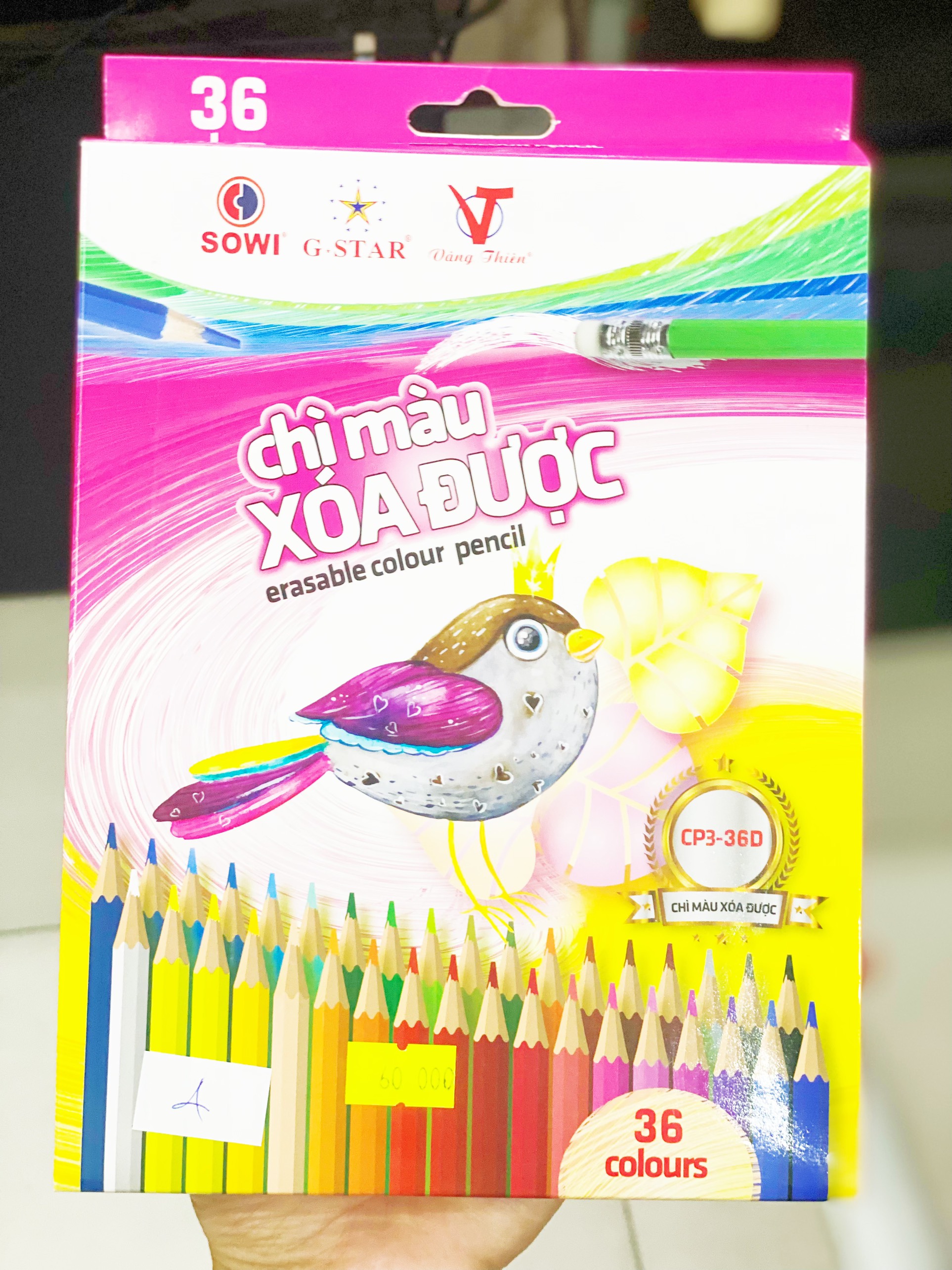 Chì màu Gstar 36 màu CP3-36D (Xóa được)-ĐH