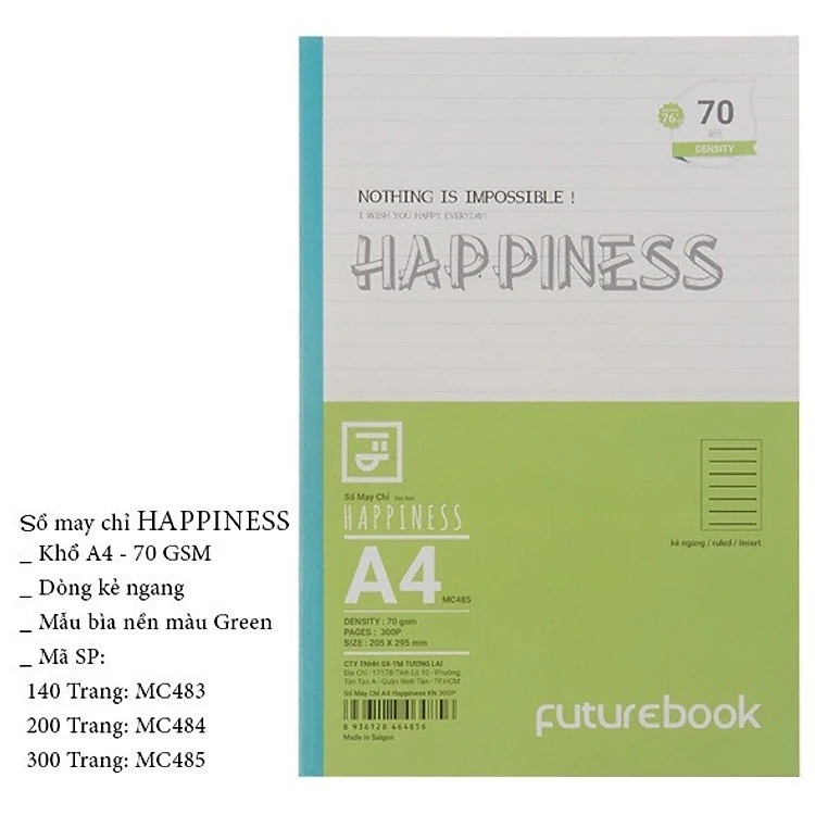 Sổ MC A4  Happiness MC485 (300Tr)-AĐ
