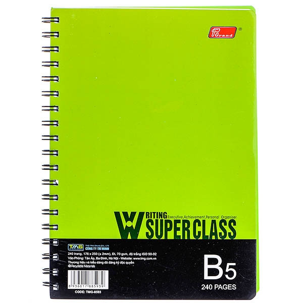 Sổ lò xo B5 Pgand TMG 8593 (240 trang)-KP