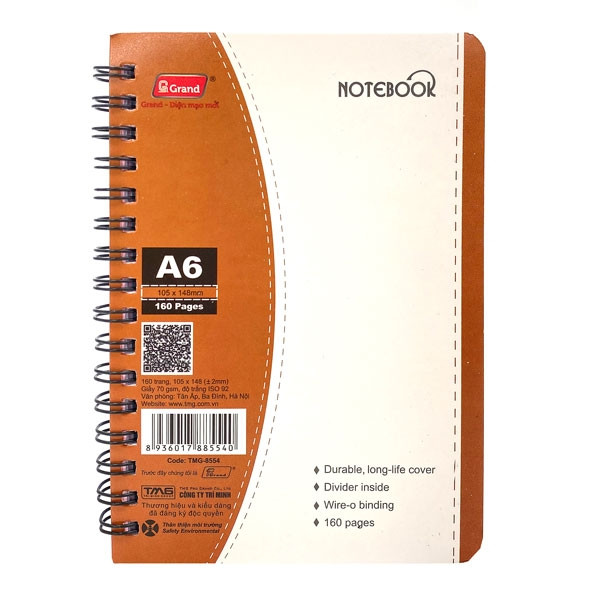 Sổ lò xo A6 Grand TMG 8554 (160 trang)-KP