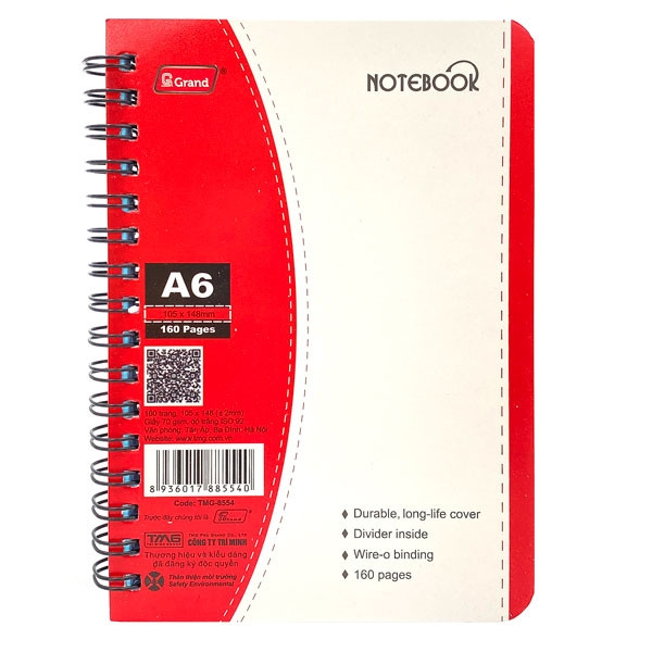Sổ lò xo A6 Grand TMG 8554 (160 trang)-KP