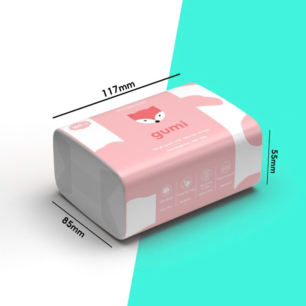 Khăn giấy Gumi 3 lớp 300t-GM