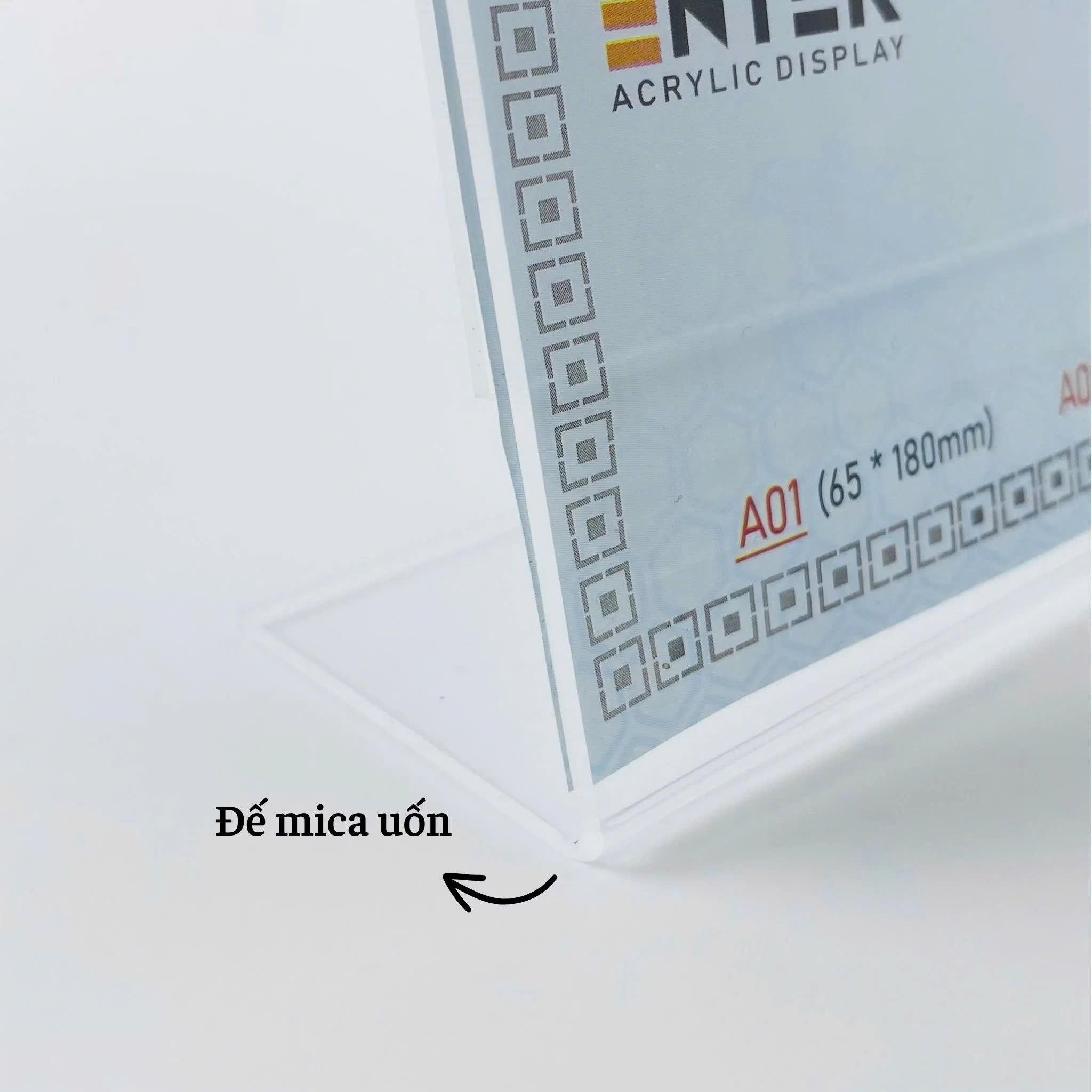 Kệ mica chức vụ 1 mặt Enter A02 240x75mm Cỡ Trung